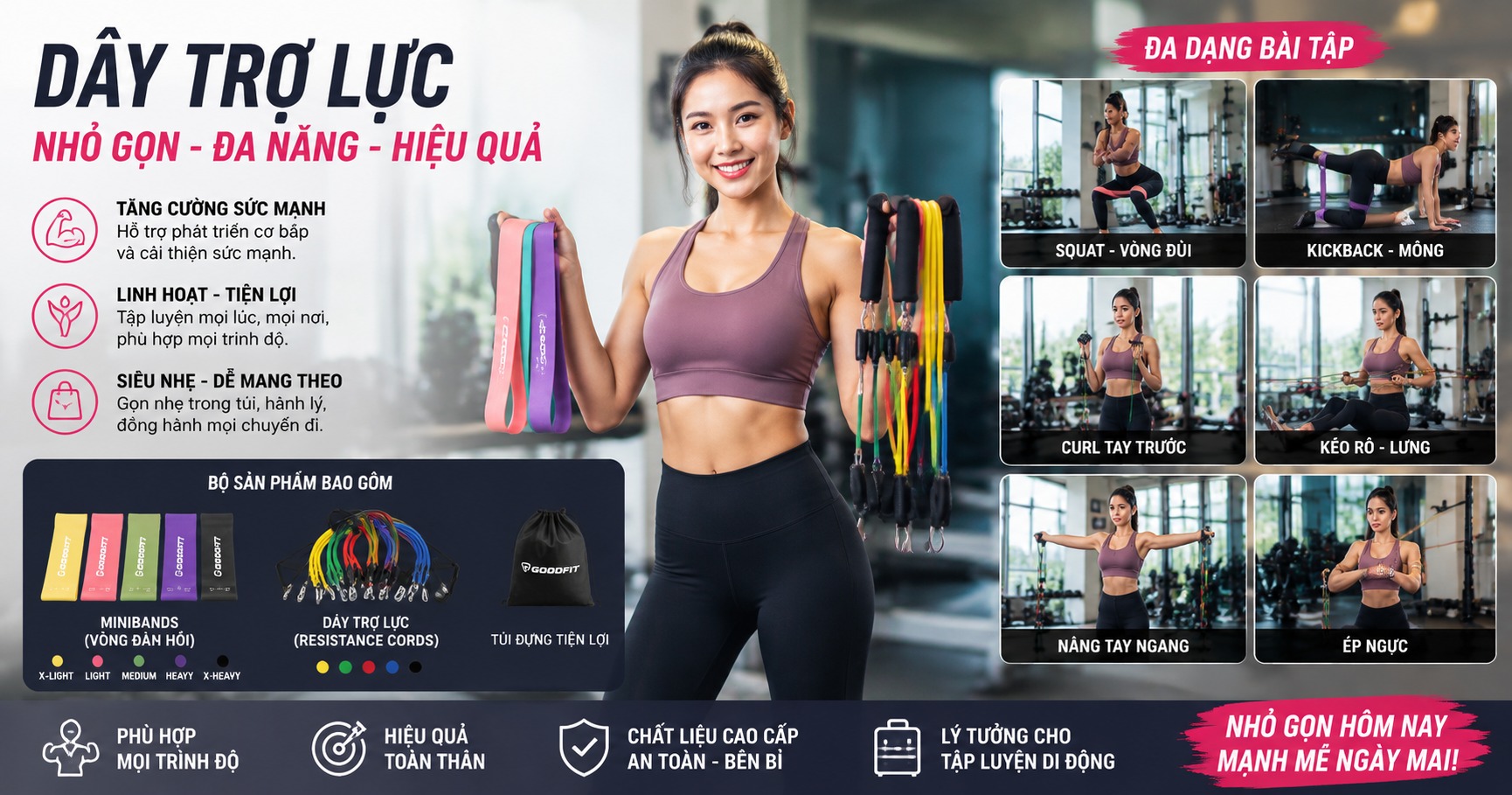 Tổng quan về dây trợ lực tập gym và các loại phụ kiện liên quan - image 2